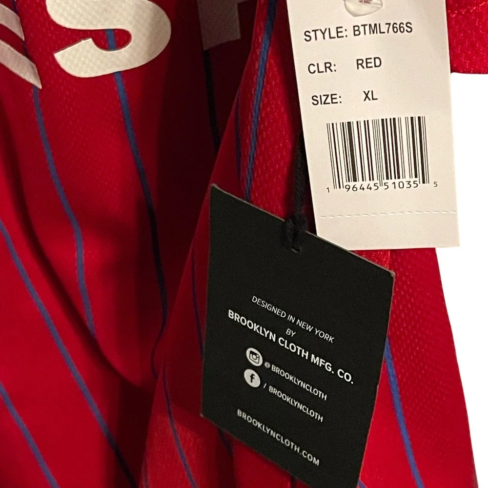Brooklyn Cloth España Soccer Jersey Mens XL Red Pinstripe Legends League Spain